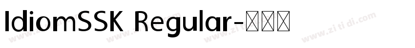 IdiomSSK Regular字体转换